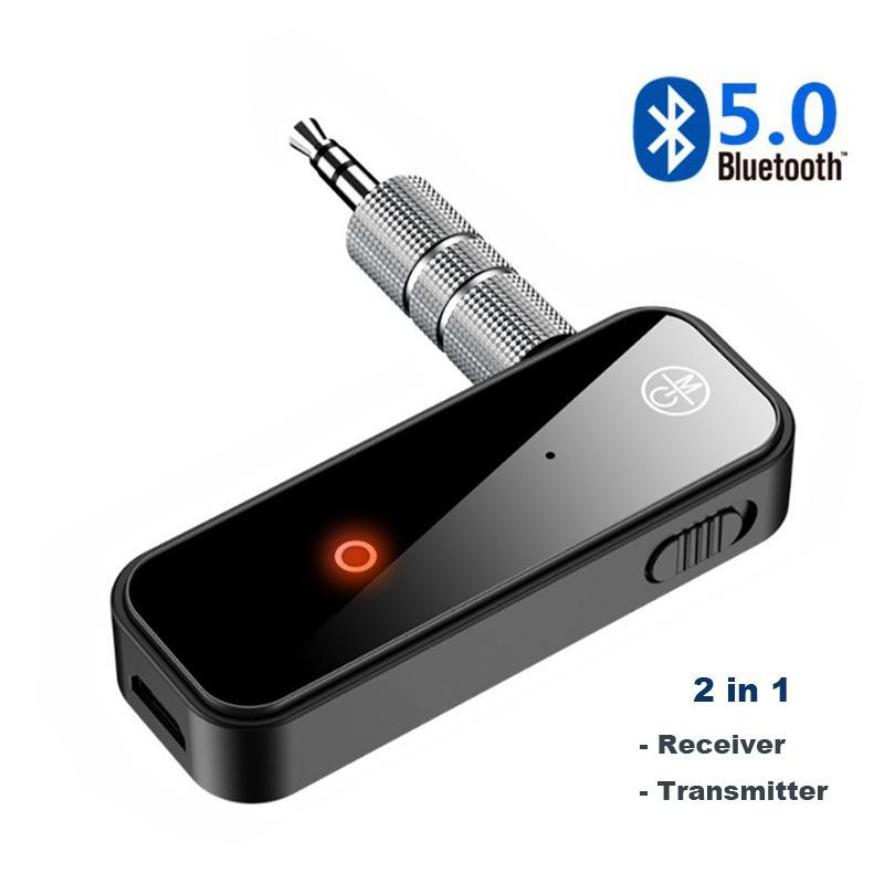 2 in 1 Wireless Bluetooth 5.0 Empfänger Sender Adapter 3,5 mm Klinke für Auto Musik Audio Aux A2dp Kopfhörer Empfänger Freisprecheinrichtung