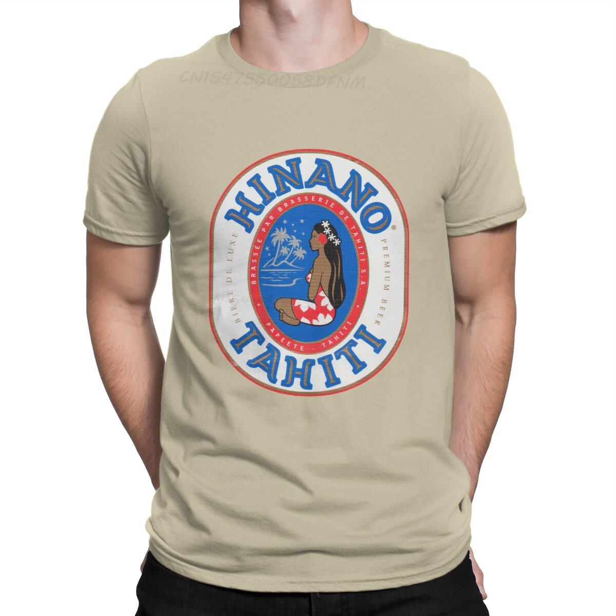 Hinano Tahiti Strand Freizeitlich Neuestes T-Shirt für Männer Strand Camisas Reine Baumwolle T-Shirts Individuelle Weihnachtsgeschenke Tops XL