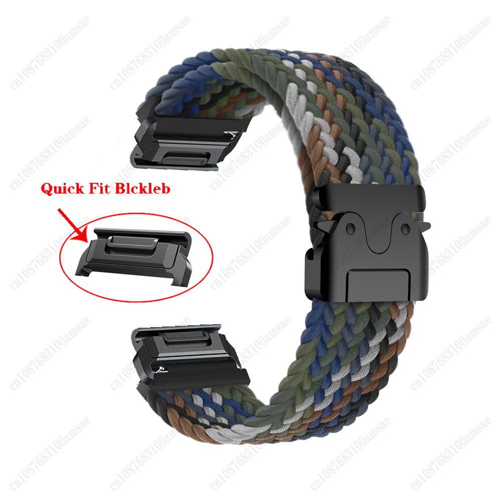 20/22/26mm Quick Fit Armband für Garmin Fenix 8 43 51mm 7X 7 Pro Fenix 6X 6 5X 5Plus Tactix 7 Fallschirmstil-Band Forerunner 965 For Fenix 8 47mm