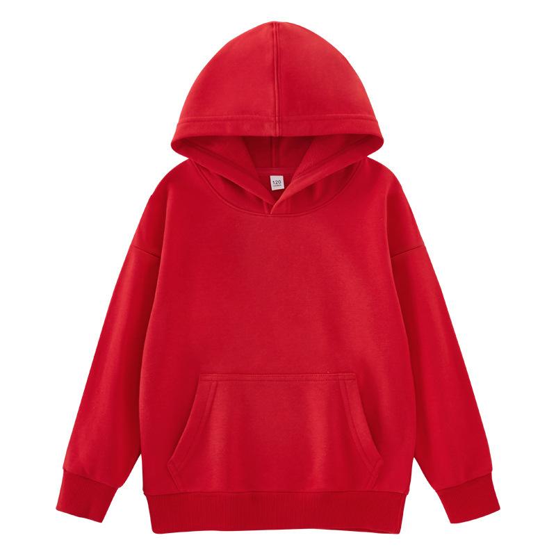 Familie Passende Kleidung Kinder Kleidung Mädchen Hoodies Sweatshirts Feste Beiläufige Kinder Pullover Tops Frühling Herbst 10 12 Jahre Mädchen Kostüme Teenager XL rot
