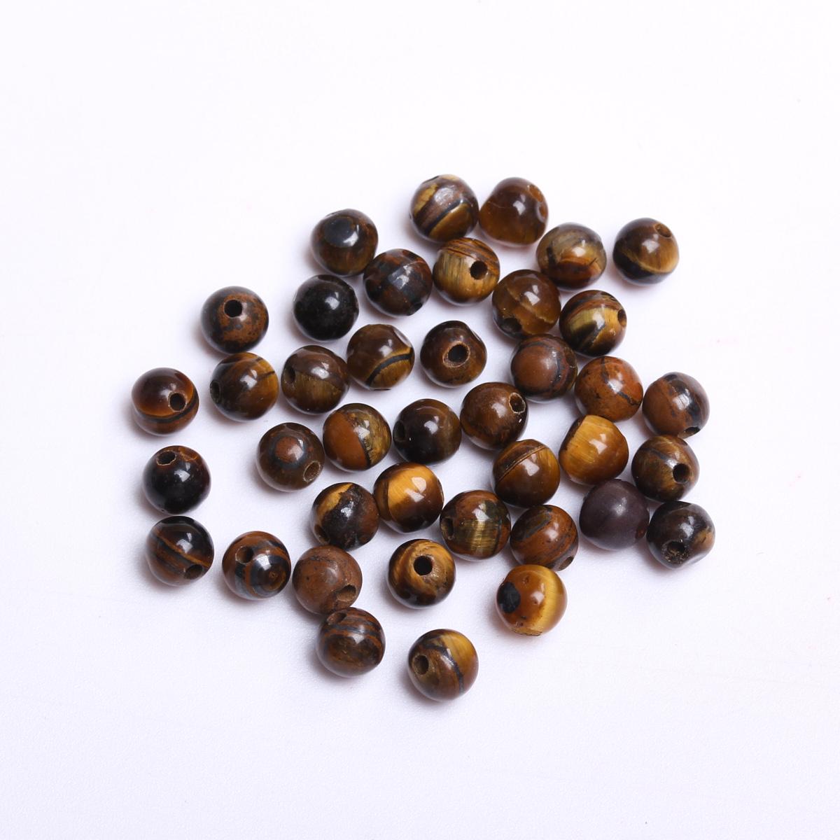 4/6/8/10/12 MM Natursteinperlen Tigerauge Perlen Lose Perlen 15/20/30/40 STK Runde Tigerauge Perlen 4mm 40pcs