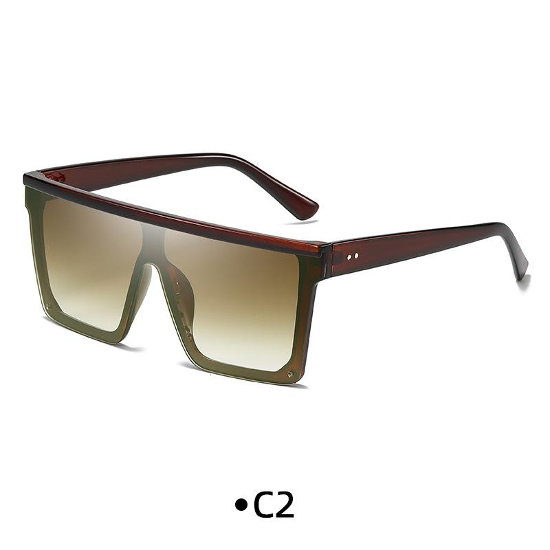 Modische quadratische Vintage-Sonnenbrille für Herren, einteiliger Rahmen, mit Farbverlauf, nicht polarisierte Sonnenbrille zum Autofahren im Freien