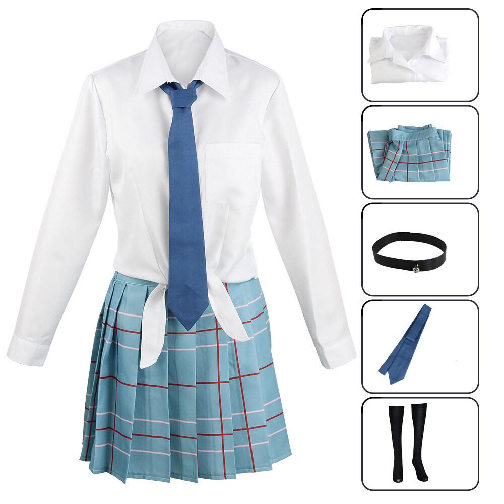 Cosplay Anime My Dress Up Darling Marin Kitagawa JK Uniform Hemd Rock Outfits Halloween Karneval Anzug Cosplay Kostüme XXXL