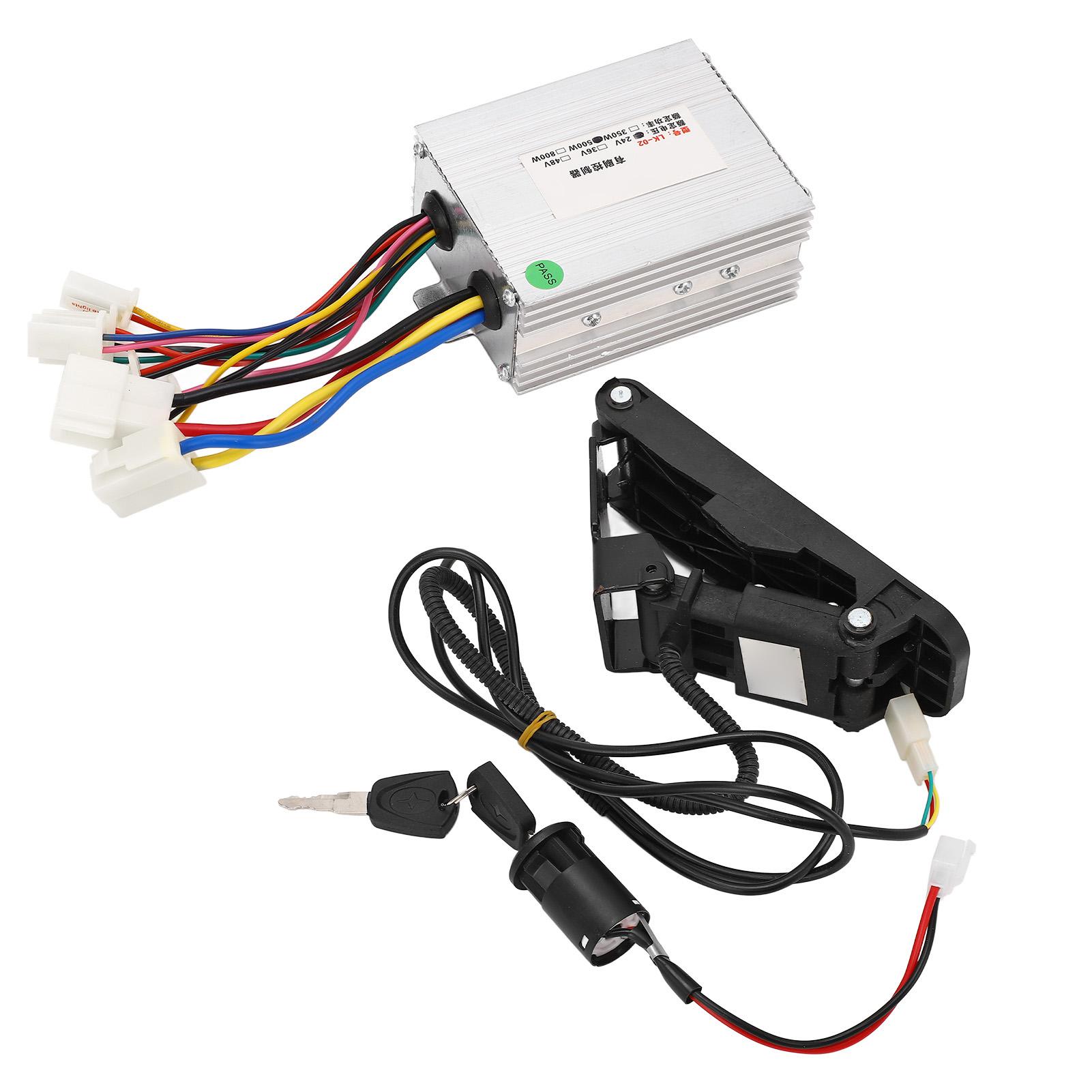 24 V 500 W Geschwindigkeitsmotorsteuerung und Gaspedal mit Sperrschlüsseln für Elektro-Fahrrad-Scooter