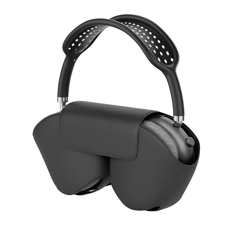 Kabellose Bluetooth 5.0-Kopfhörer mit Mikrofon, Headset mit Stereo-Sound, Over-Ear-Sport-Gaming-Kopfhörer mit Lederbezug schwarz