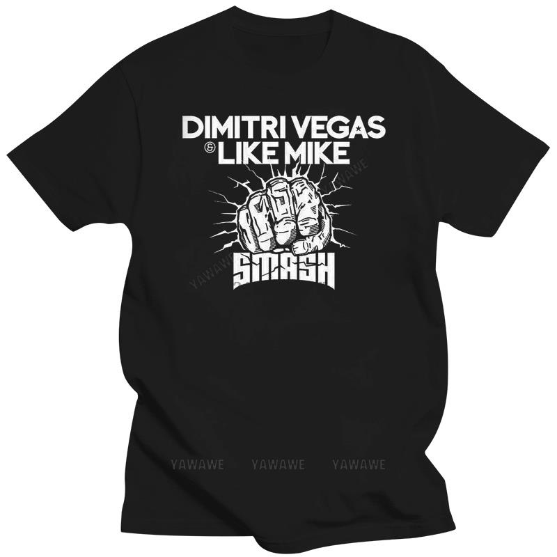 Strand Mann T-Shirt mit Modischem Aufdruck T-Shirt Von Dimitri Vegas - Like Mike's T-Shirt, Streetwear - Herren Sommer Baumwolle G... L bunt
