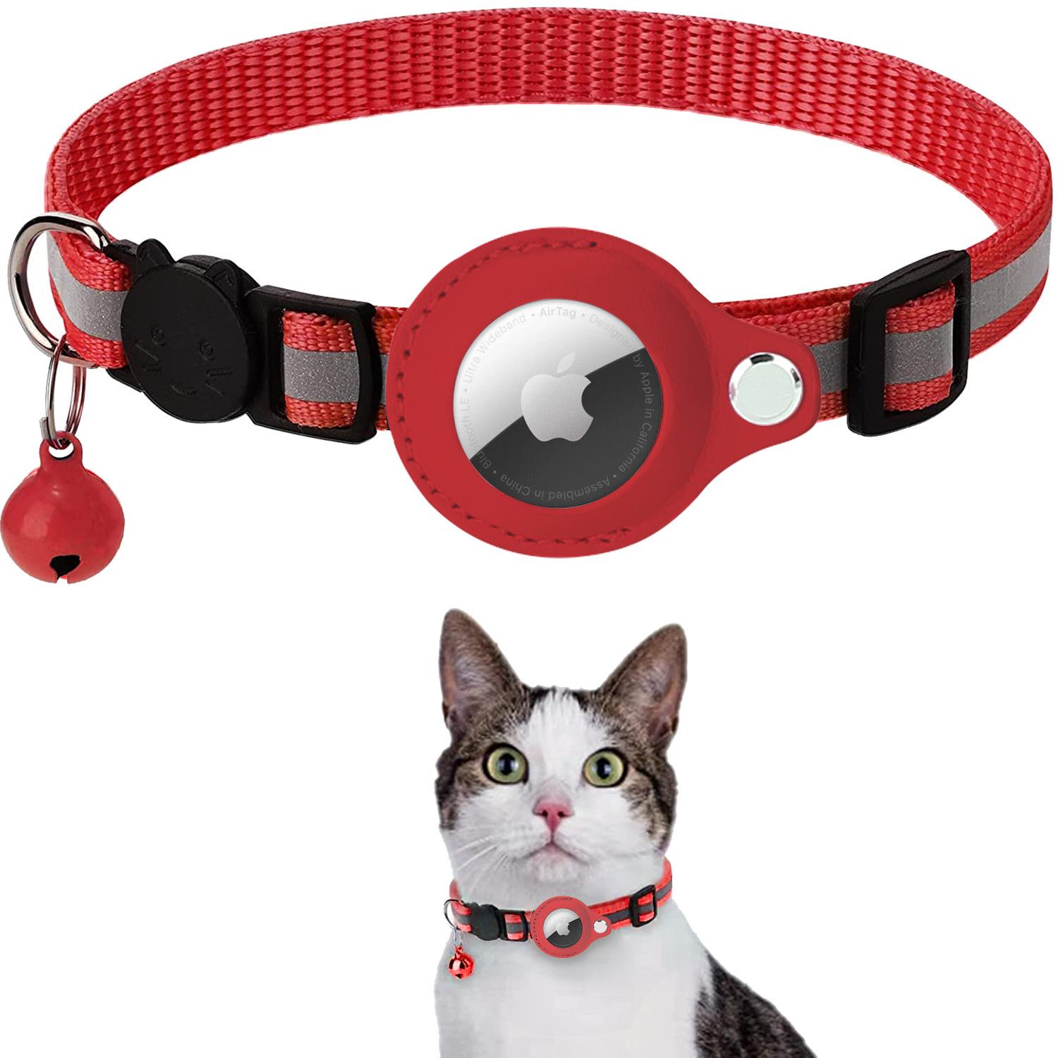 GPS-Tracker für Haustiere, Airtag-Hülle, Halsband für Katzen mit schützendem Anti-Lost-Locator, Hundezubehör, reflektierendes Haustierhalsband-Zubehör Case Only. No Airtag
