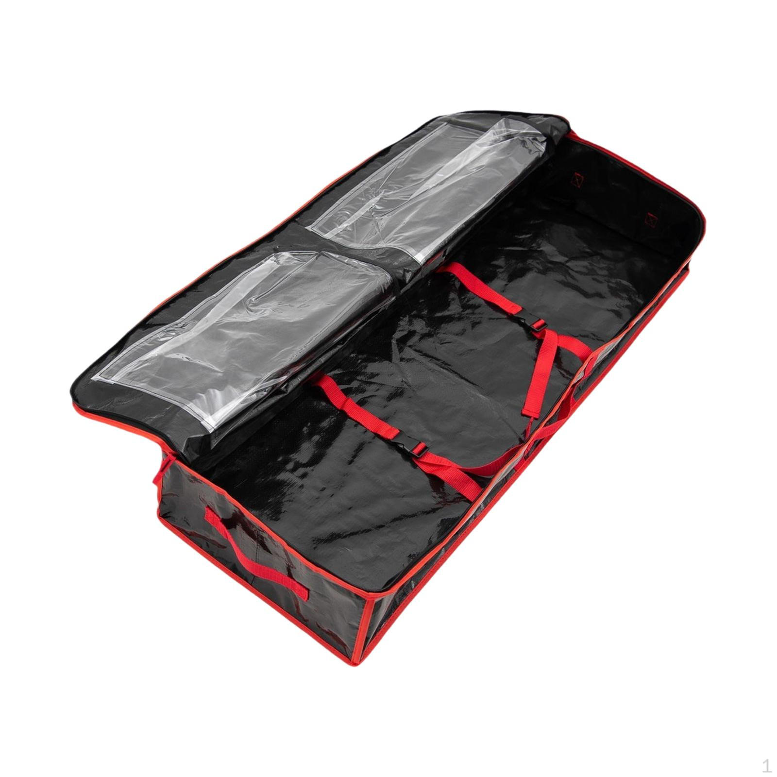 Weihnachtspapier Aufbewahrungstasche Geschenkpapier Organizer Große Kapazität Unterbettbox für Black and Red