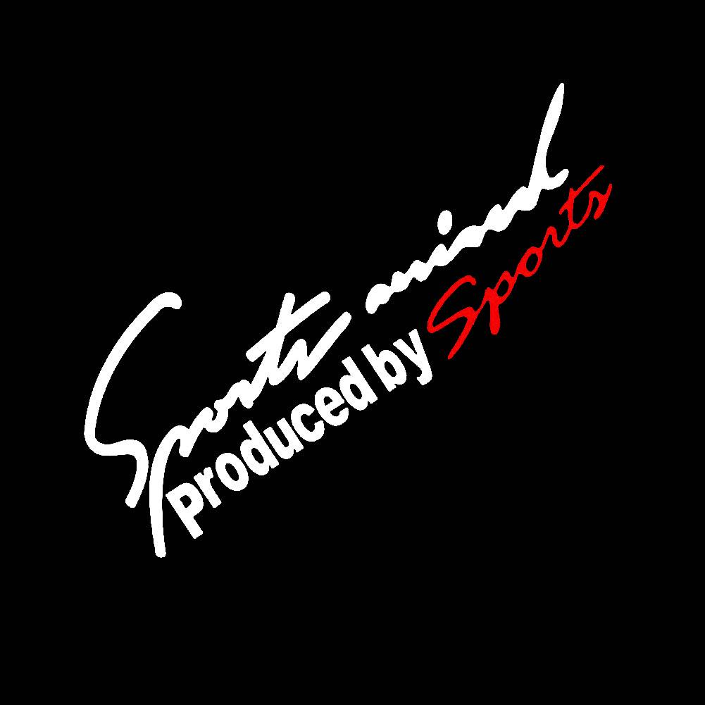 Autozubehör Auto Styling Sports Mind Aufkleber Abzeichen Aufkleber Auto Scheinwerfer Motorhaube Aufkleber 30x10.5cm weiß/rot