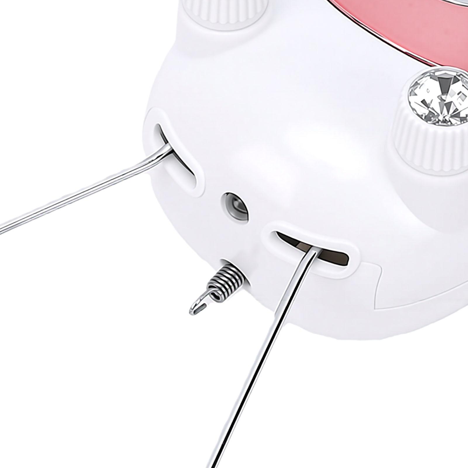 Elektrischer Epilierer Fadenenthaarungsmaschine USB-wiederaufladbares Augenbrauen-Fadenset mit LED-Licht Rosa white