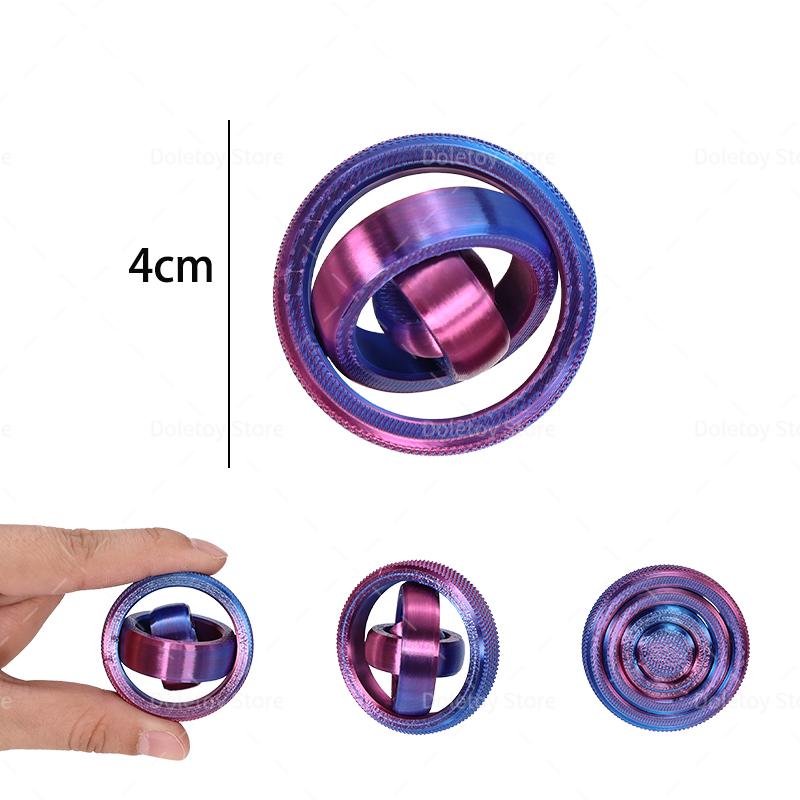 Heißes 3D Fidget Spinner Rotierende Kugel Spielzeug Genialer Fingerspitzen Gyroskop Schwerkraft Rotation Angstlinderung Neuheit Dekompressionsspielzeug blue