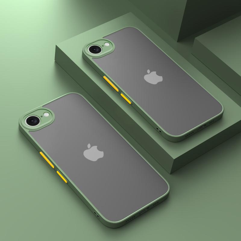 für iPhone 16E Hülle SE4 Hart PC Armor Matt Luxus Farbblockierung Stoßfest Kameraschutzhüllen für iPhone 16e Hülle for iPhone 16E