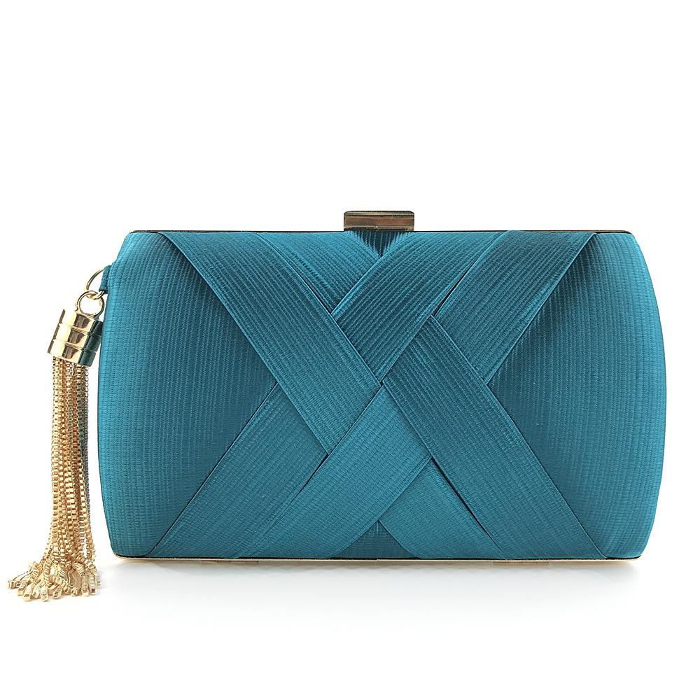 Neue Mode Damen Abendtaschen Quaste Damen Clutch Tasche Schulterkette Hochzeit Party Handtaschen Taschen 1 see-blaue