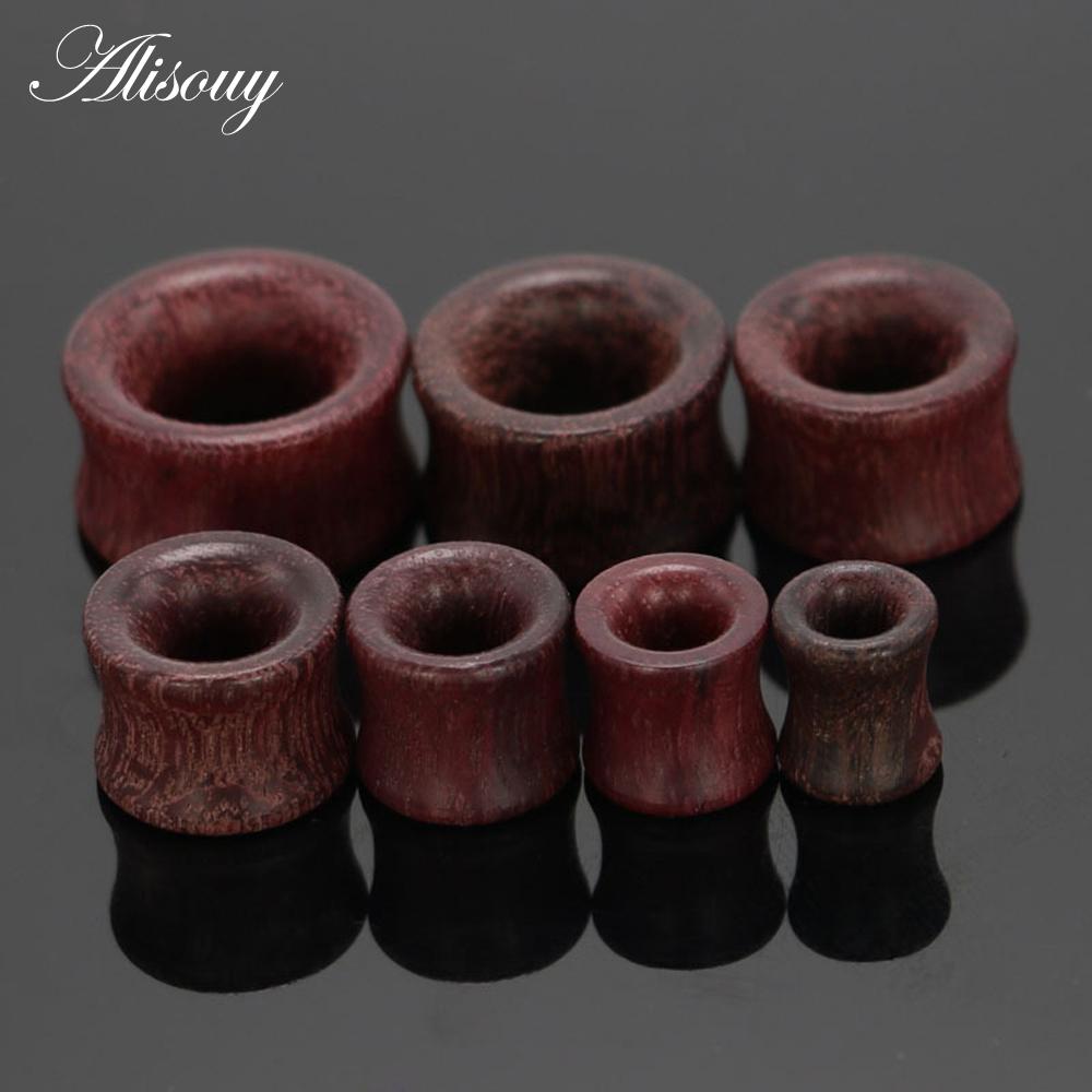 2 Stück Mode Flesh Tunnel Ohrstöpsel große Gauge Piercing Expander braun Bubinga Rosenholz 8mm-20mm Piercing Körperschmuck für Männer 14mm violett