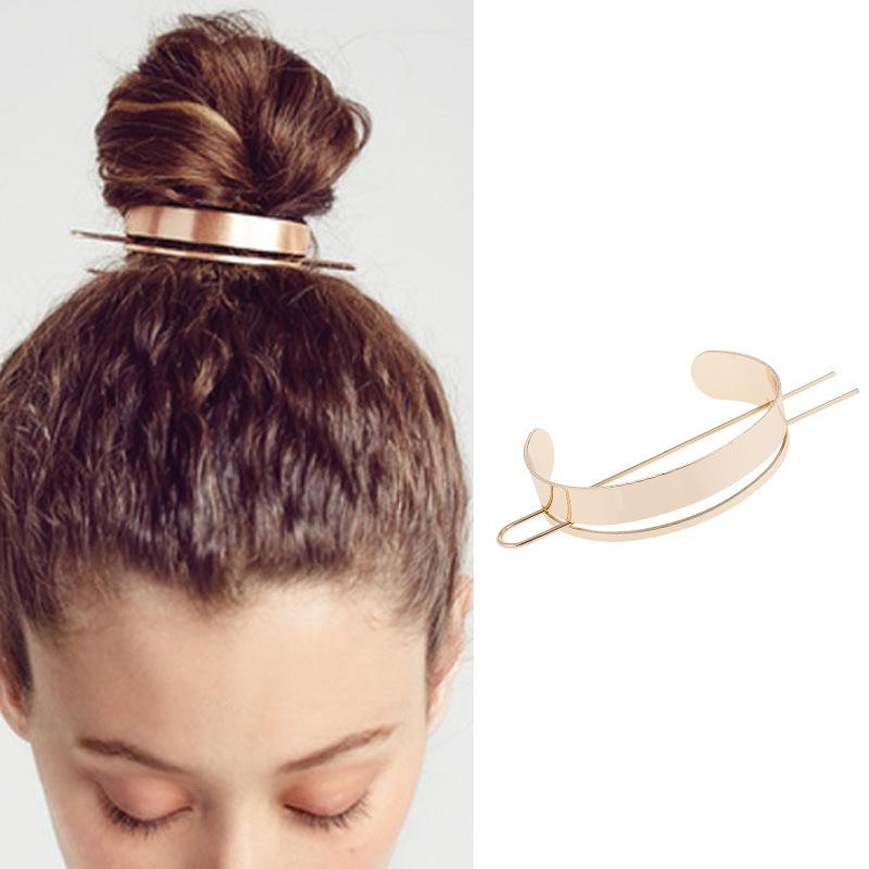 Mode Haarstab Boho Unregelmäßige Haaraccessoires Goldfarben Geformter Dutt-Halter Käfig Haarnadeln für Frauen Haarschmuck Schmuck H040