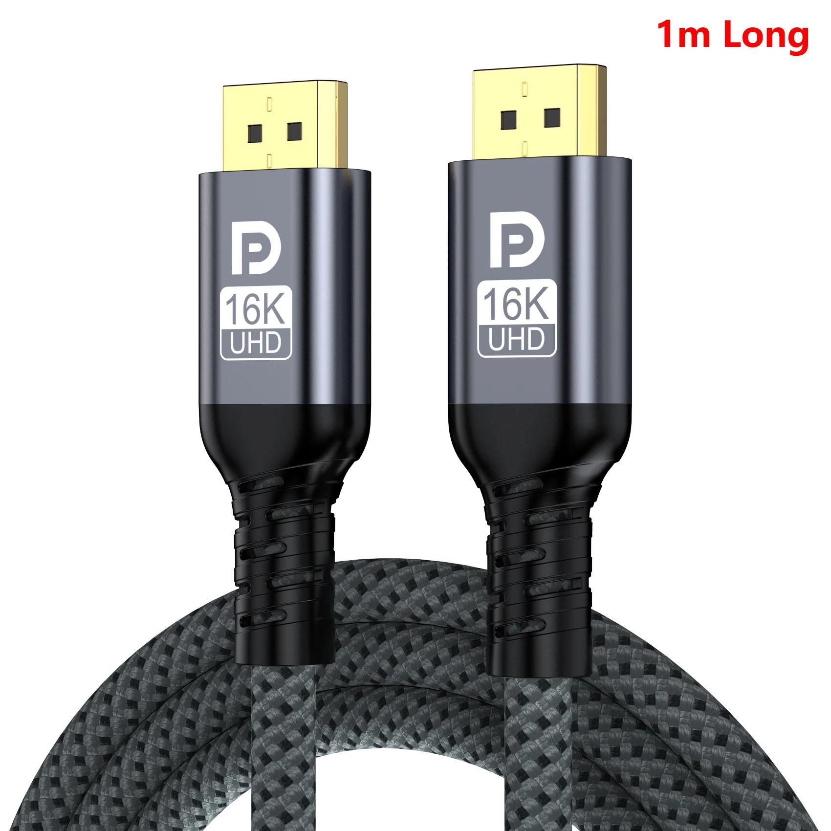 16K DP2.1 Kabel 16K60Hz 80Gbps DisplayPort Kabel DP zu DP Kabel Audio Video Kabel HDR 10+ Display Port Kabel für PC TV Projektor