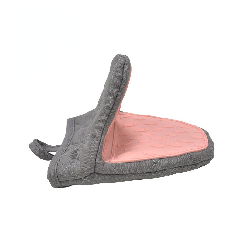 1PC Silikon Anti-verbrühungen Ofen Handschuhe Handschuhe Topflappen Küche Silikon Handschuhe Tablett Schüssel Schüssel Halter Ofen Handschoen hand Clip rosa