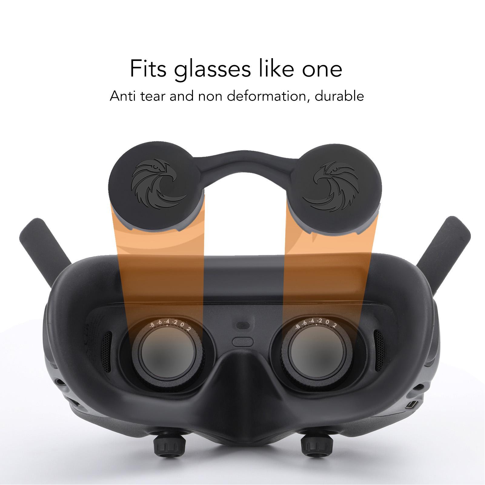 für DJI Goggles 2 Objektivabdeckung Silikon Staubdicht Kratzfest VR Brille Schutzhülle für DJI