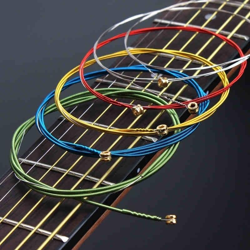 6 Teile/satz Regenbogen Bunte Gitarre Saiten Für Akustische Folk Gitarre Klassische Gitarre