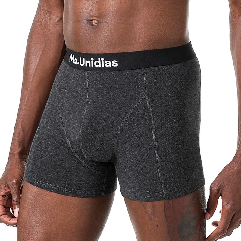 1Pcs Herren Höschen Baumwolle Männer Boxer Bequeme Unterwäsche Für Mann Druck Unterhose S dunkelgraue