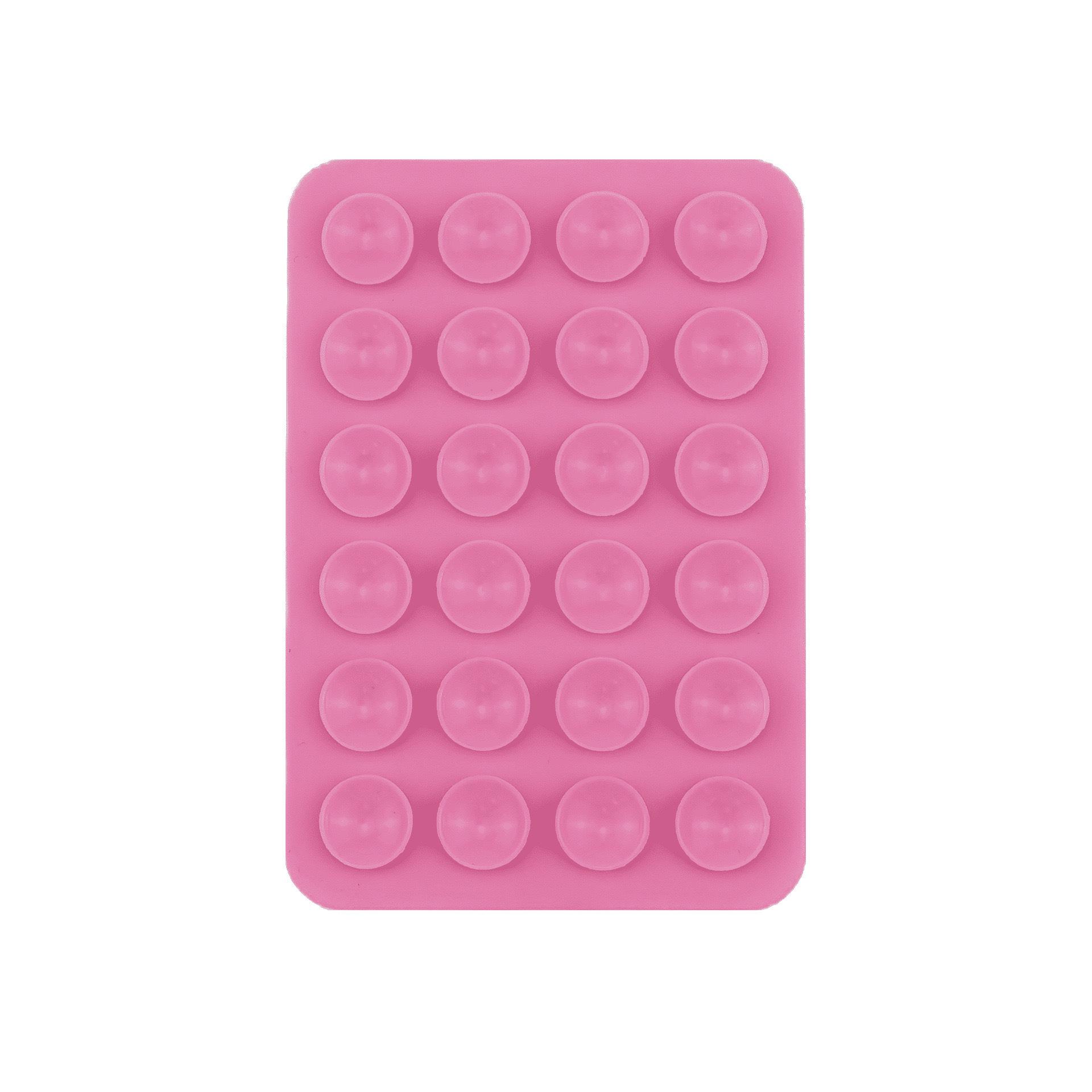 Multifunktionaler Handy-Saugnapf aus Silikon, 24 Quadratzoll, einseitige Schutzhülle für Mobiltelefon, rutschfeste Halterung, Saugnapf rosa