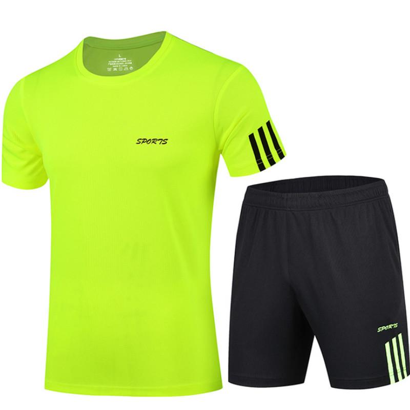 Zweiteilige Herren-Sets in Übergröße, M-9XL, Trainingsanzug, Sportbekleidungsset XXXXXL grün