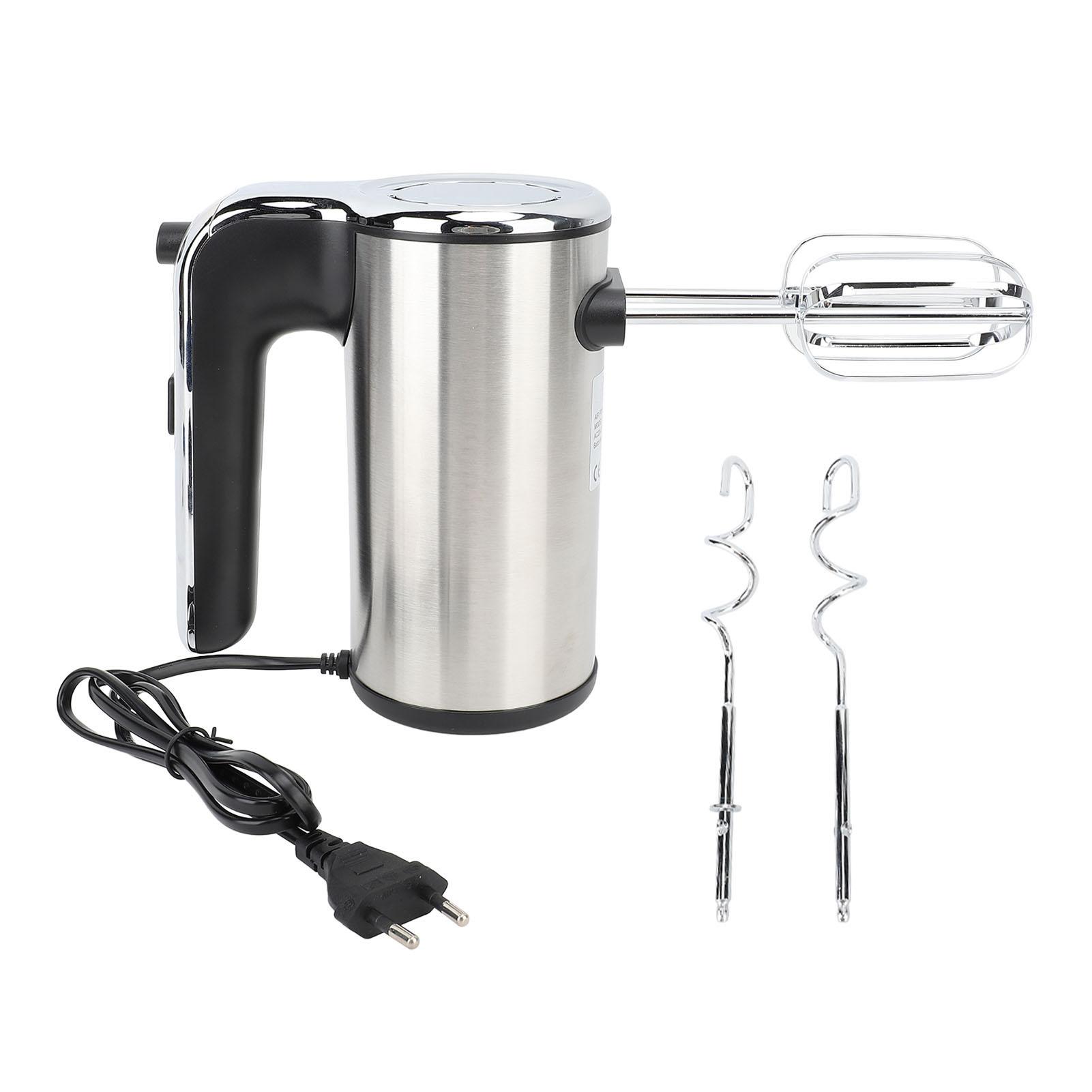500 W elektrischer Handmixer, 5 Geschwindigkeiten, Handmixer aus Edelstahl für Schlagsahne L
