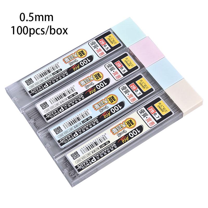 100 Teile/schachtel Neueste Bleistift Mine Automatische Bleistift Mine Vielseitig Graphit Bleistift Mine 2B Mechanische 0.5mm