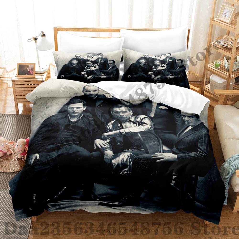 Rammstein Bettwäsche Set Einzelbett Twin Full Queen King Size Bettwäsche Set Erwachsener Kind Schlafzimmer Bettbezug Sets 3D Anime Bettlaken Set US Full(200*230cm)3pcs