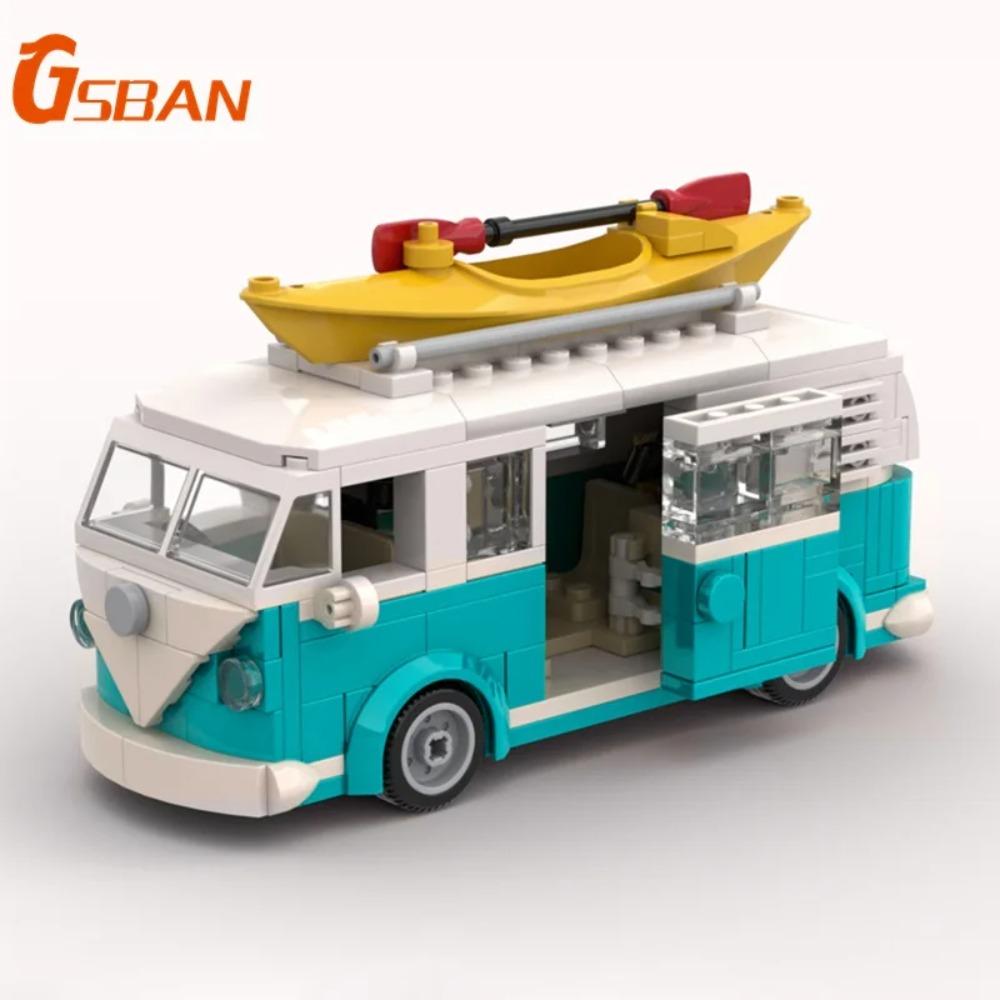 GSBAN Kreatives Technisches Auto T1 Wohnmobil Fahrzeug 309 Teile Modellbausteine Spielzeug Für Kinder Spielzeug Kinder Geschenke Auto Bausteine