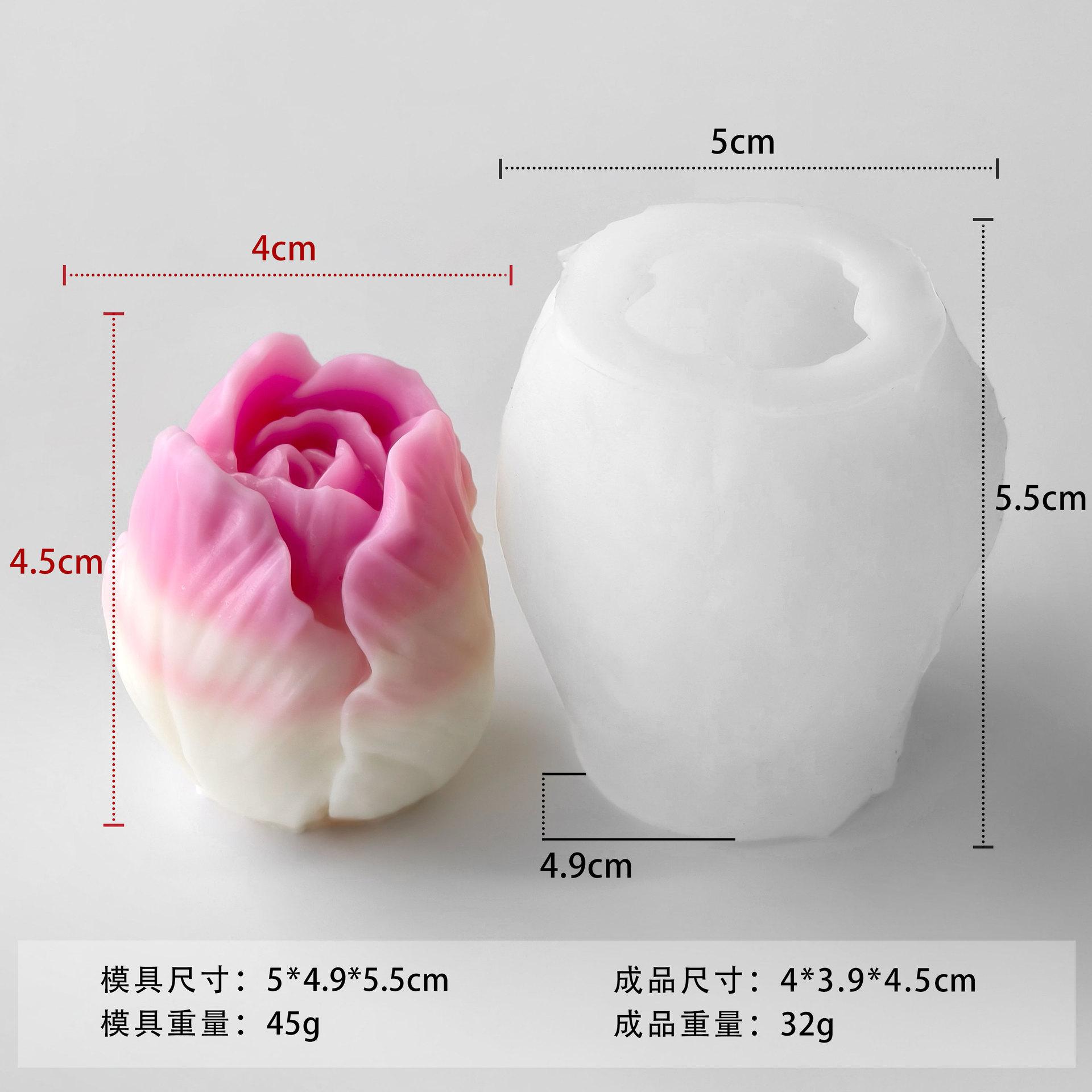 DIY Blumen Tulpe Silikonform Handgemachte Duftkerze Gips Harzformen Selbstgemachte Kekse Schokolade Süßigkeiten Backwerkzeug