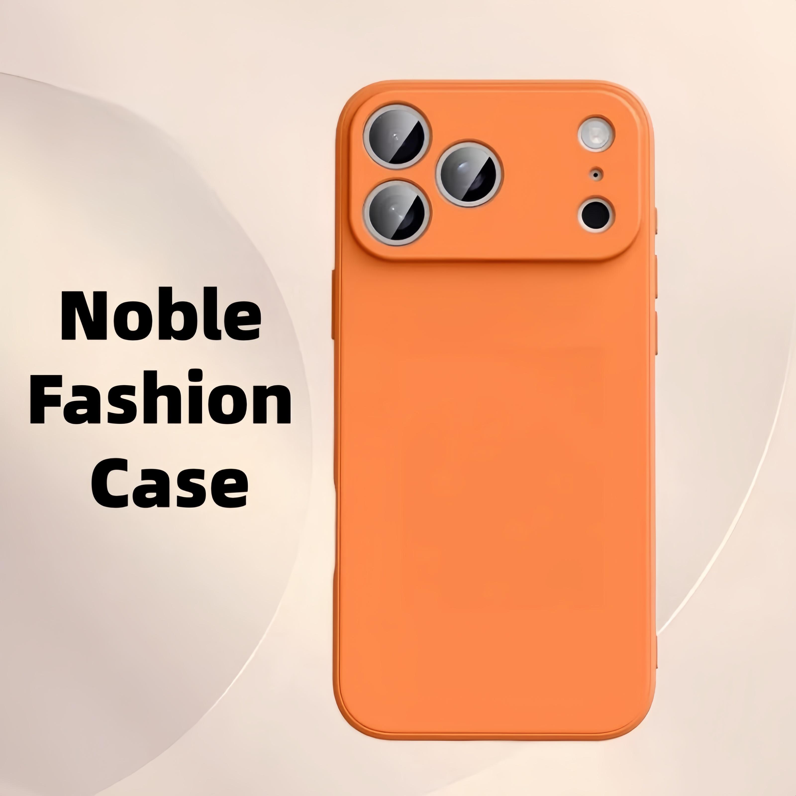 Moderne Unifarbene Stoßfeste Schutzhülle aus Flüssigsilikon für iPhone 17 Pro Max/17 Pro/17/Air iPhone Air orange