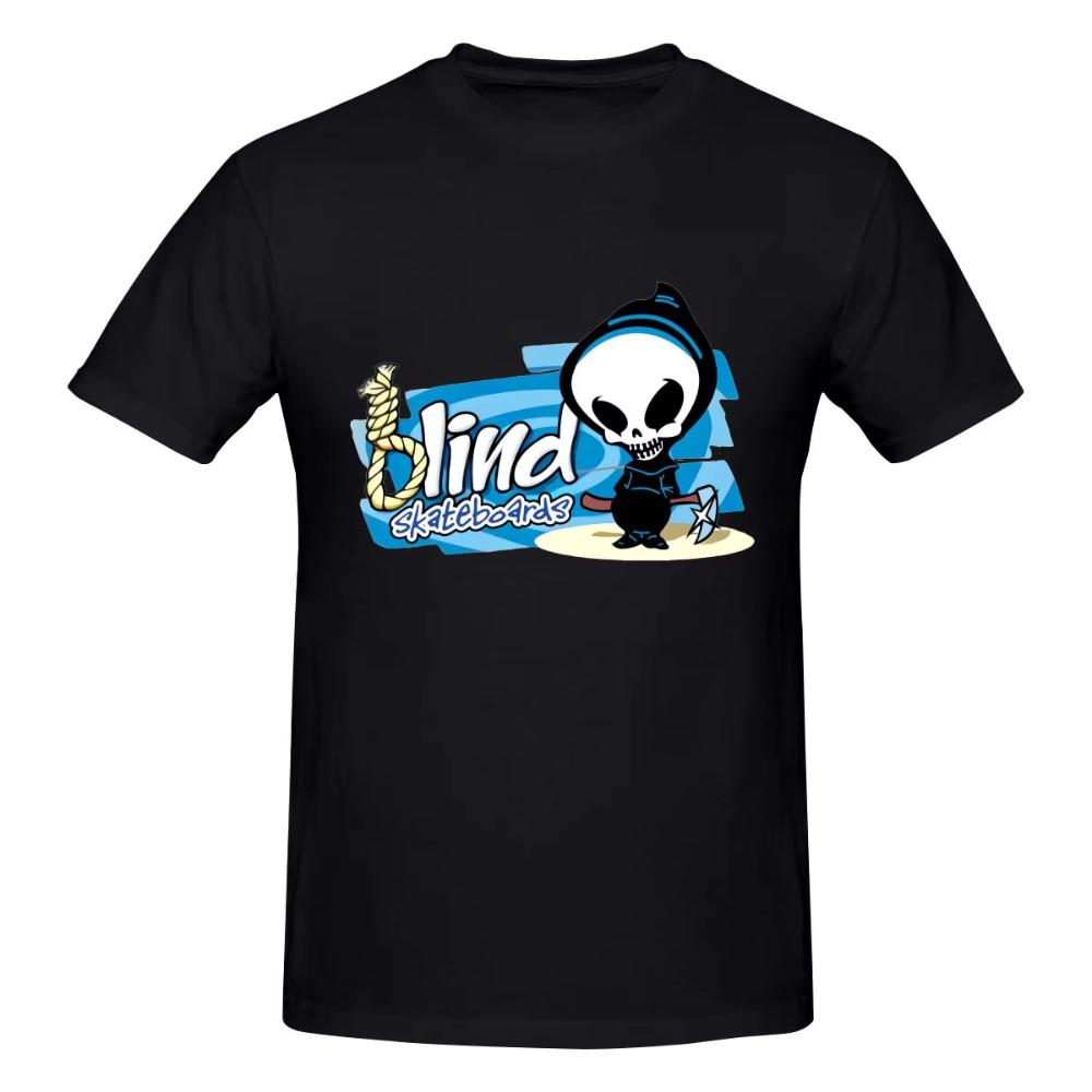 Blind Skateboard Logo Skateboard Welt Industrie Kurzarm T-Shirt Druckmuster Bequemes T-Shirt 2025 Neuheit Männer und Wo... XL bunt