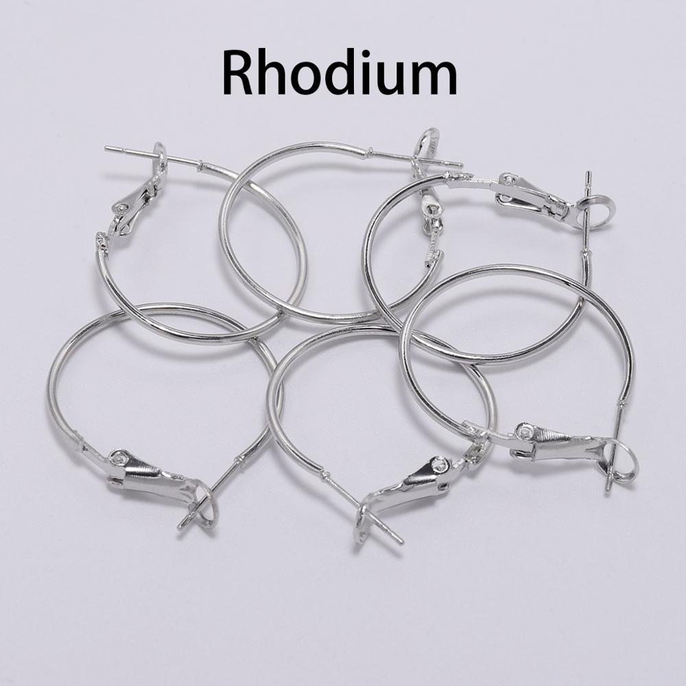 10 Stück 20–50 mm Kreis, runde Creolen, Haken, Ohrring-Ergebnisse für DIY-Schmuckherstellung, Zubehör, Zubehör 30mm