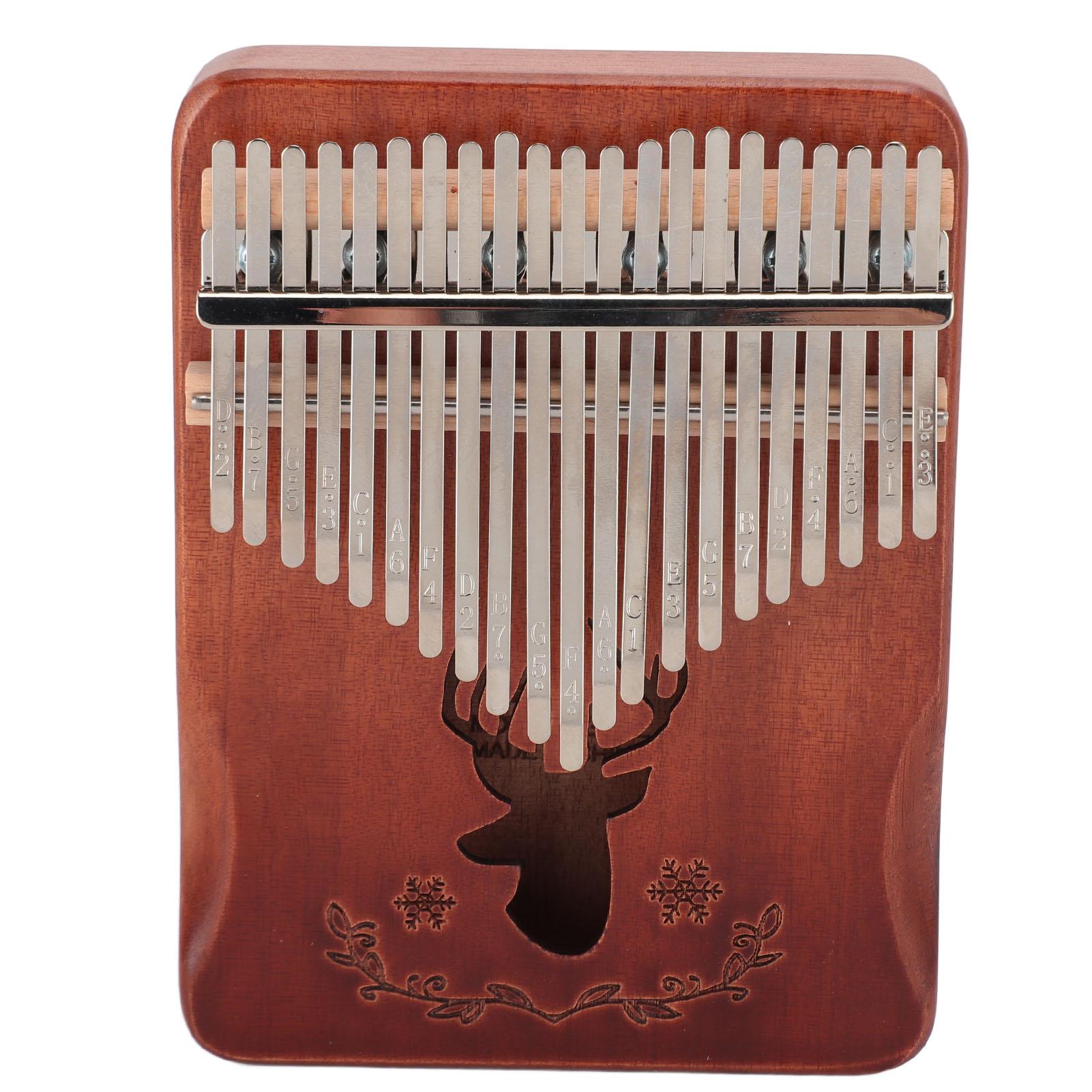 21 Tasten Daumenklavier Musikinstrumente Kalimba Fingerklavier mit Fingerschutz Reinigungstuch