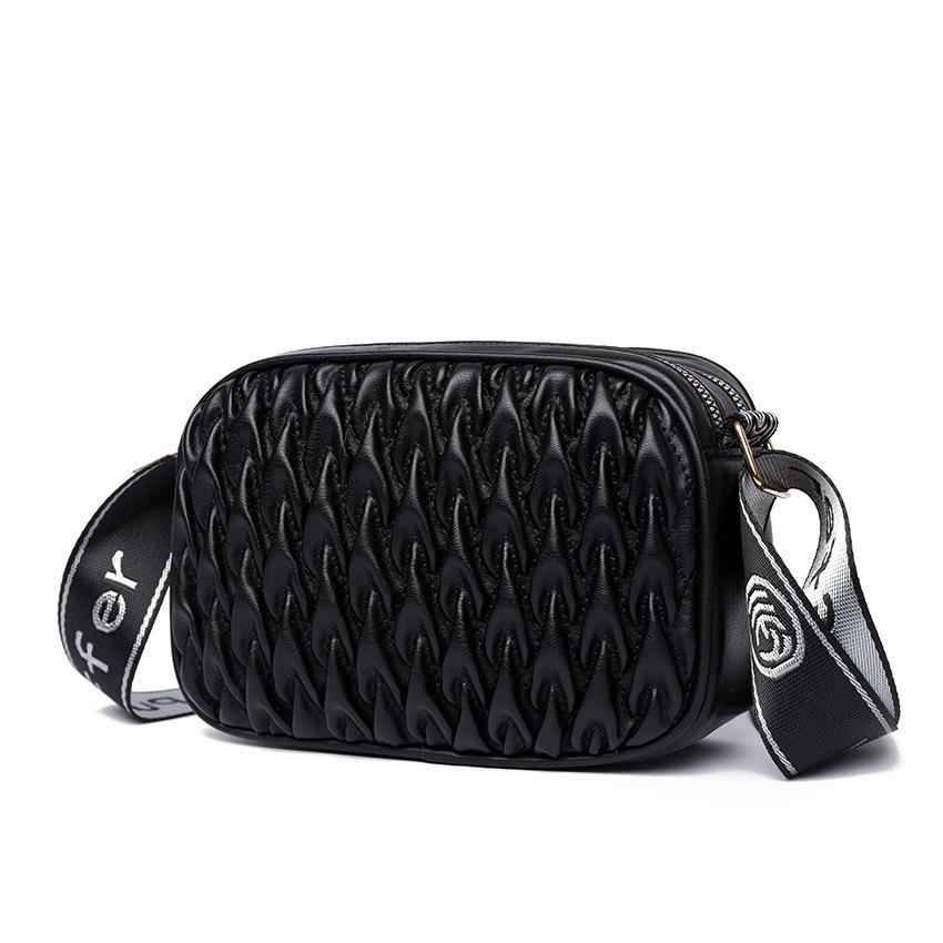 Modische Cloud Bubble Diamantgitter One-Shoulder Crossbody Bag für Mädchen Koreanischer Stil Nische Handytasche Kleine Tasche für Frauen black