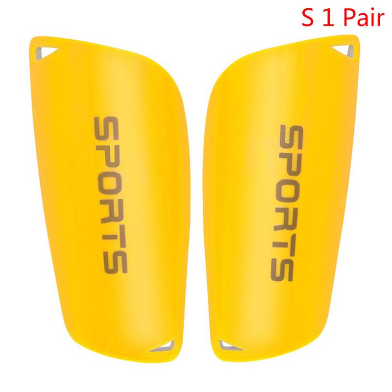 1 Paar Fußball-Schienbeinschoner für Kinder, Fußball-Schienbeinschoner, Beinmanschetten S gelb