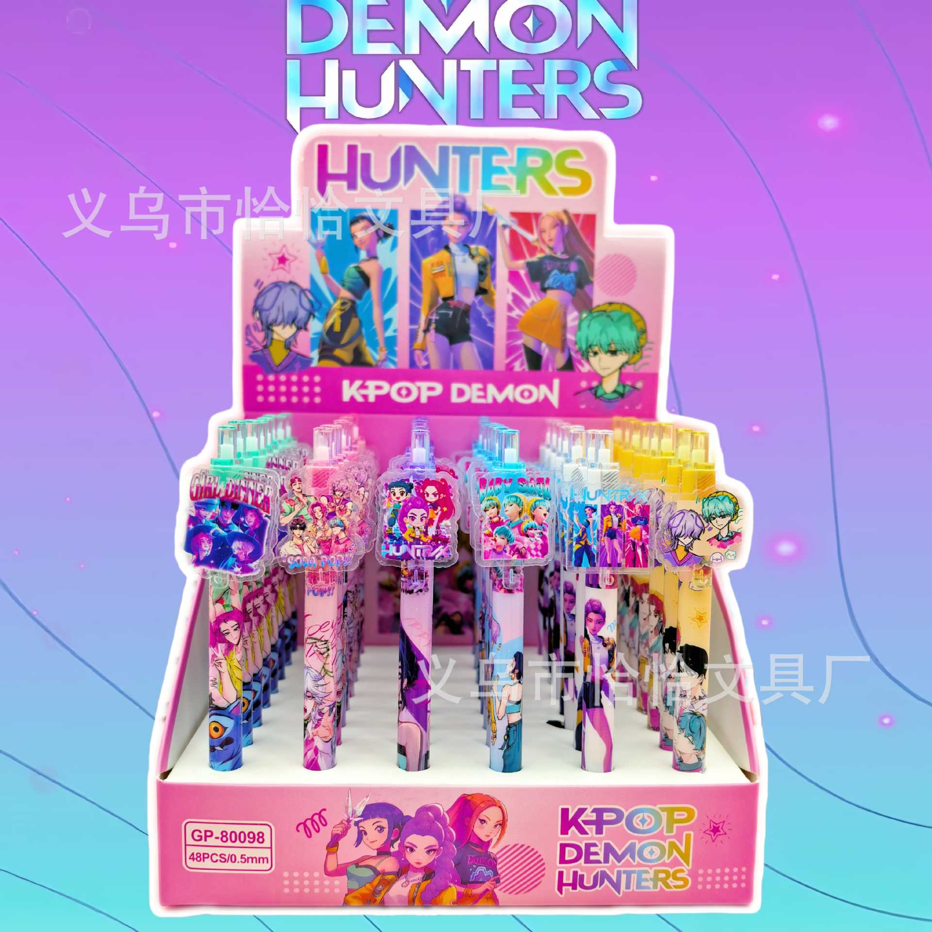 Schöner heißer K-Pop Dämonenjäger KPOP Thema Acryl Gel Stift Niedlicher Druck Neutraler Kugelschreiber für Schüler Schulbedarf random 6 pcs
