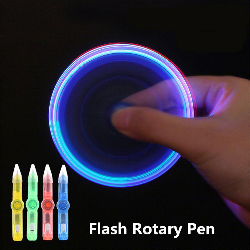 LED Spinning Pen Kugelschreiber Fidget Spinner Hand Top Glow In Dark Licht EDC Stress Relief Spielzeug Kinder Spielzeug Geschenk schule Liefert
