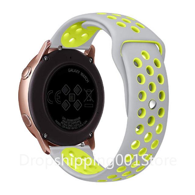 Silikonband 20/22 mm für Samsung Galaxy Watch 3 4 klassisches Armband Gear S3 46/42 mm Huawei Watch GT2 Correa Armband Active 2 40 mm 44 mm Armband 20mm watch strap gelb