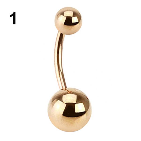Neu Chirurgische Edelstahl Ball Barbell Bauchnabel Ring Taste Körper Piercing goldgelb