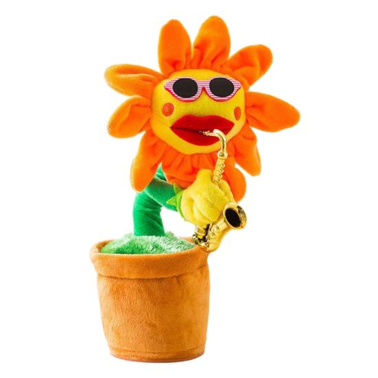 Elektrische Tanzende Sonnenblume Spielzeug Wiederholt Was Du Sagst Aufnahme Singen Plüsch Topfblume Spielzeug Kleinkinder Pädagogisch Interaktives Plüschtier Musikalisches Spielzeug Charging