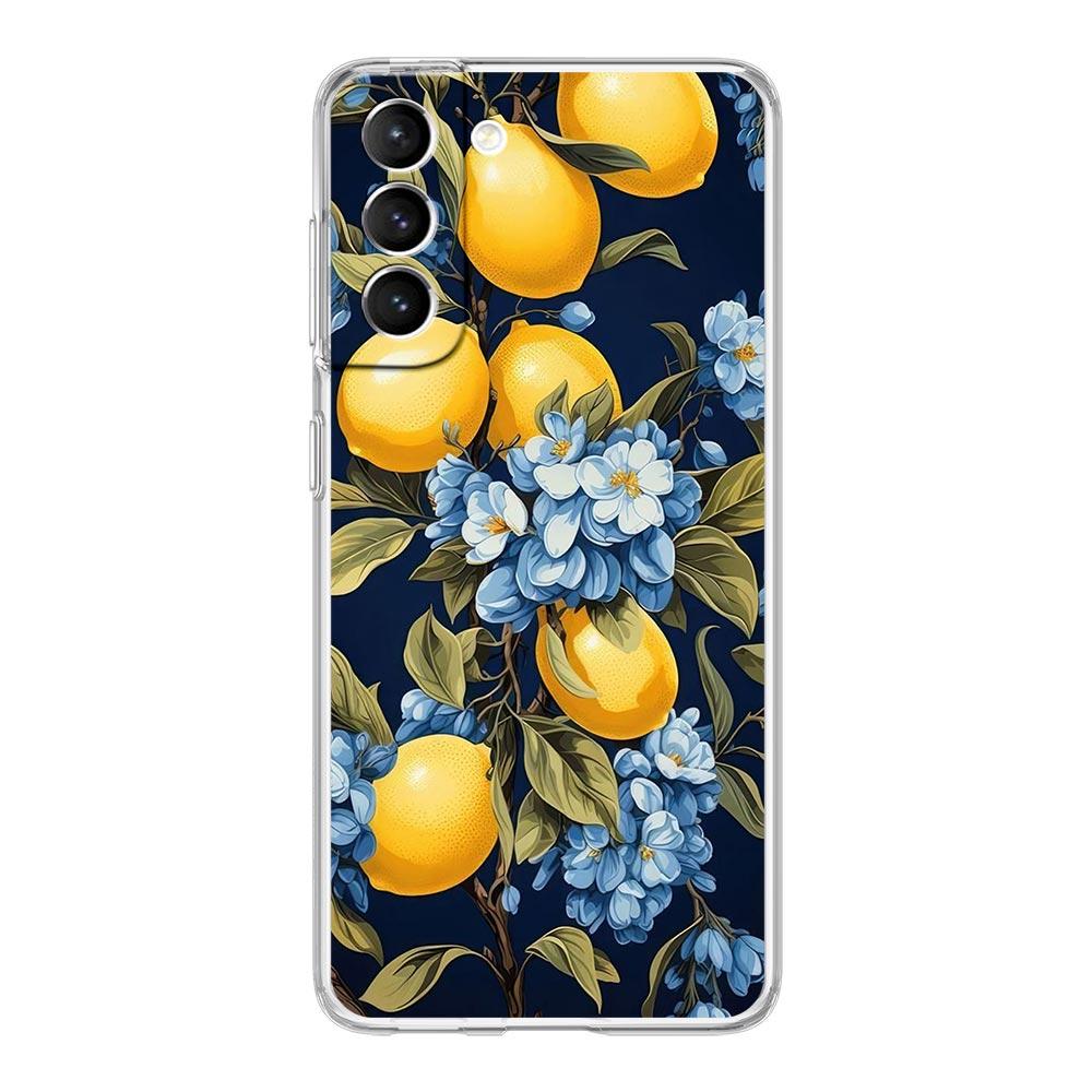 Retro Frucht Zitrone Handyhülle Für Samsung Galaxy S25 S24 Plus S23 FE S22 S21 S20 Ultra 5G S10 S10E Weiche Klare Hülle Samsung S23 Plus