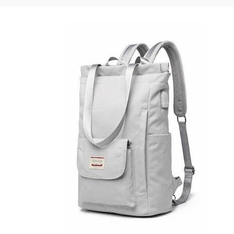 Damen Rucksack Umhängetasche Laptop Wasserdichter Oxford-Stoff Notebook-Rucksack Laptop-Rucksack Mädchen Schultasche One Size white