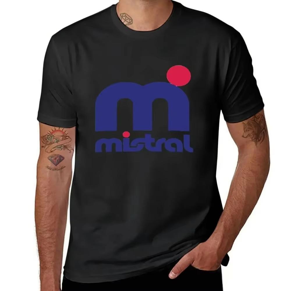 Herren Damen Mistral Surfing T-Shirt Sommer Baumwoll-T-Shirt Oversized Schwarz Kurzarm T-Shirt Markenprint T-Shirt Oberteil Kleidung Homme XXXXXL schwarz