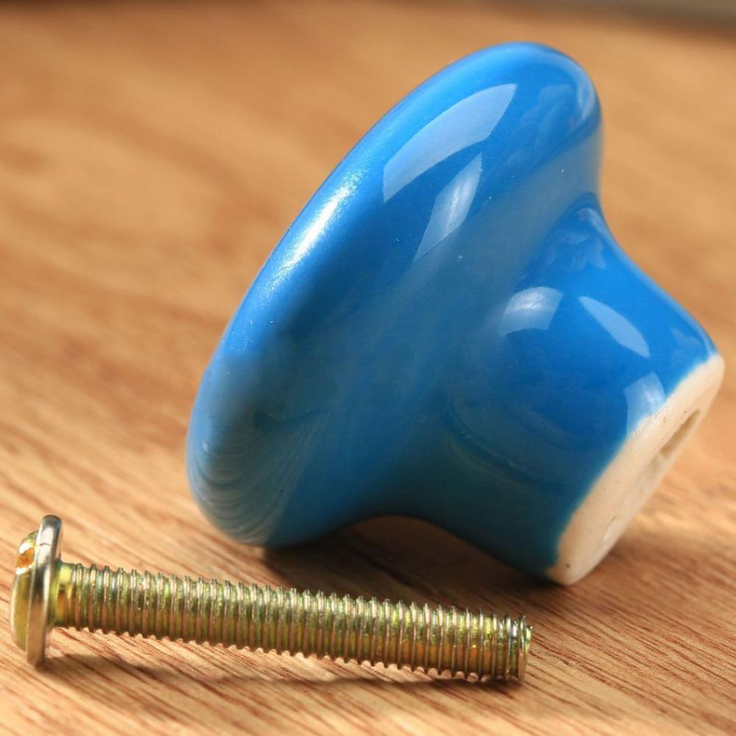 Modischer Keramik-Ziehgriff, Dekor für Küchentür, Schrank, Schrank, Schublade blau