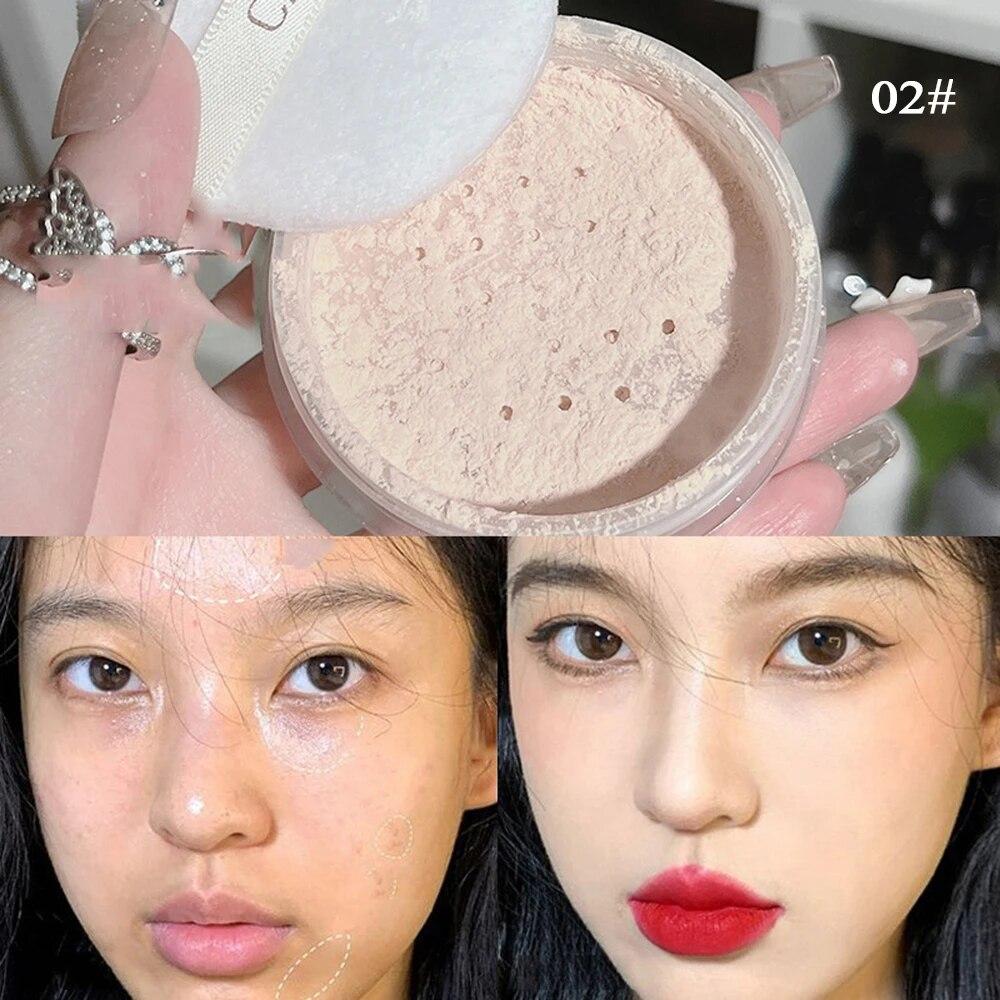 6g wasserfestes Mineral-Gesichtspuder, Ölkontrolle, durchscheinendes Abbindepulver, Make-up-Fixierpulver mit hoher Deckkraft, Make-up für Frauen