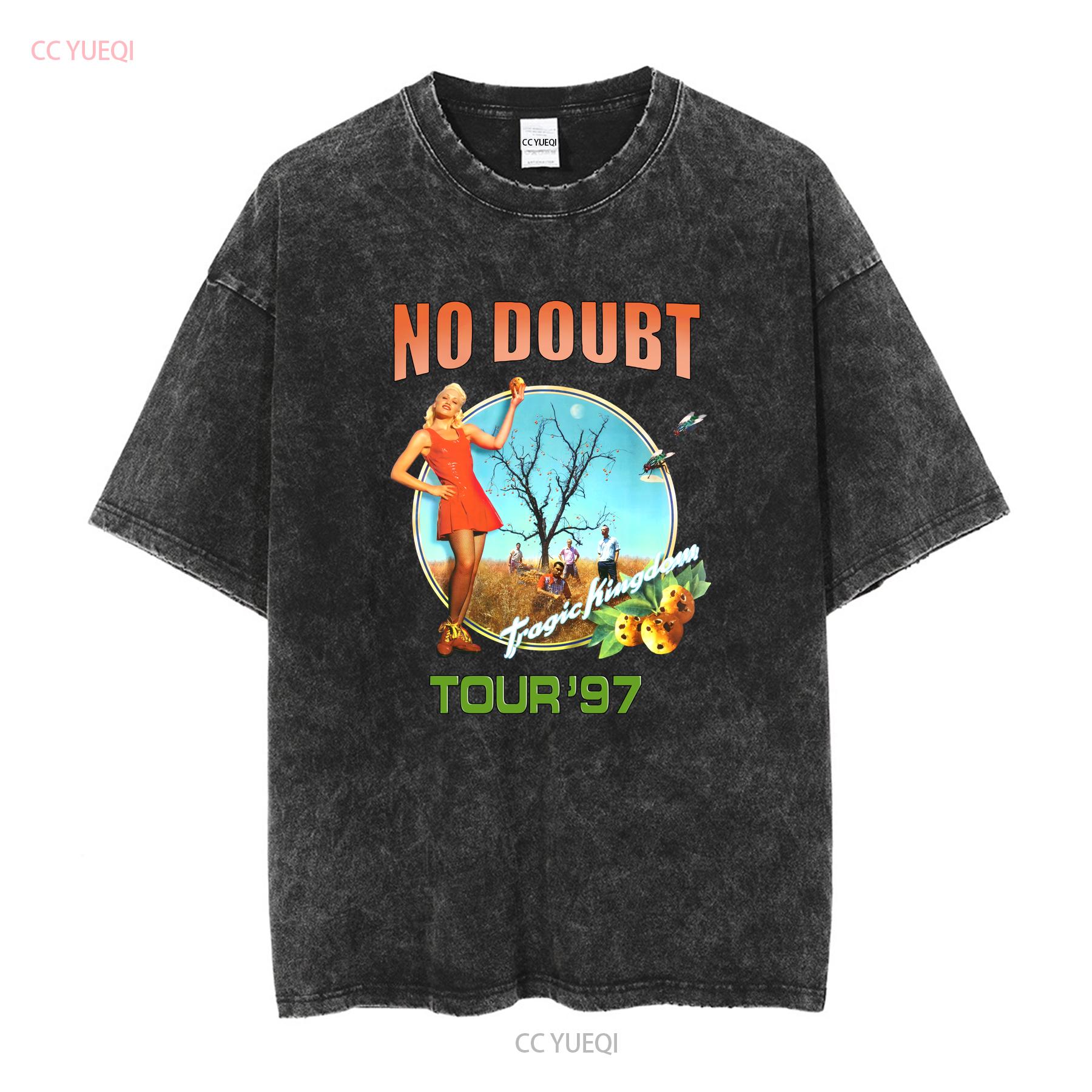 Vintage 1997 No Doubt Tour 87 Weißes T-Shirt KV10583 Langarm Vintage Gewaschen Mode Vielseitiges Oberteil Für Den Alltag Grafik 4XL