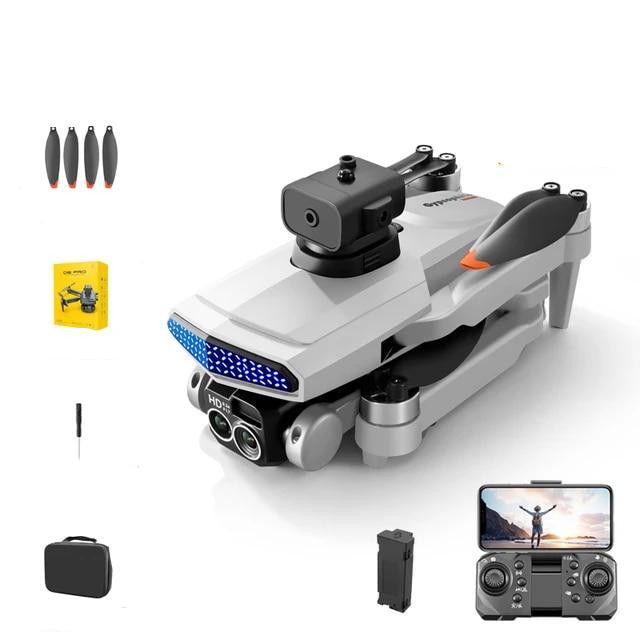 D6 MINI UAV ESC Dual Kamera Fotografie Optische WIFI FPV Drohne Fünf-Wege-Hindernisvermeidung Leuchtender Quadcopter Kinderspielzeug Geschenk Kinder Dual camera 1 battery grau