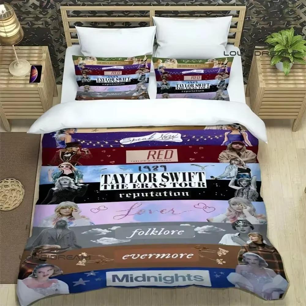 Singer T-Taylor-Swifts Bettwäsche-Sets, exquisite Bettwaren, Bettbezug-Set, luxuriöses Geburtstagsgeschenk US Twin(172*218cm)3pcs